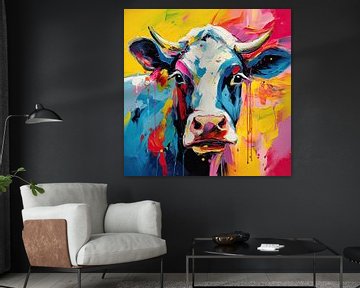 Portrait d'une vache sur Bert Nijholt