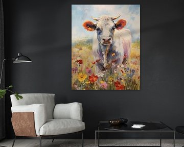 Portrait d'une vache sur Bert Nijholt