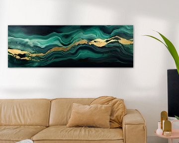 Art Deco Elegant Gatsby: Marmorglasplatte von Surreal Media
