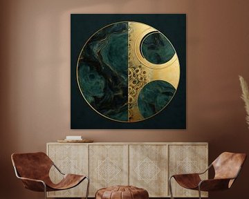 Art déco élégant Gatsby : Yin Yang abstrait sur Surreal Media