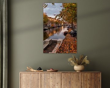 Leiden - An autumnal Herengracht (0085) by Reezyard