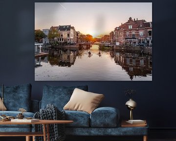 Leiden - Canoeing on the Herengracht during the golden hour (0084) by Reezyard