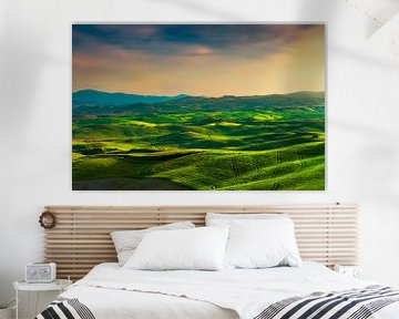 Merveilleuse lumière sur le paysage toscan. L'Italie sur Stefano Orazzini