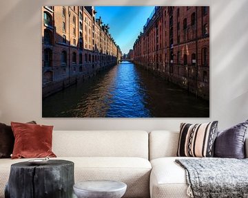 Magazijnen in de Speicherstadt Hamburg van resuimages