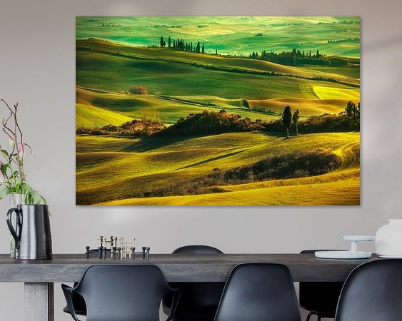 Voorbeeld van het werk in een kamer