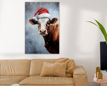 Christmas Cow by But First Framing
