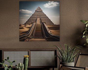 Pyramid escalator by Gert-Jan Siesling