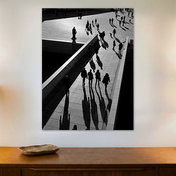 Walking people (Black and  White) by Marc Smits