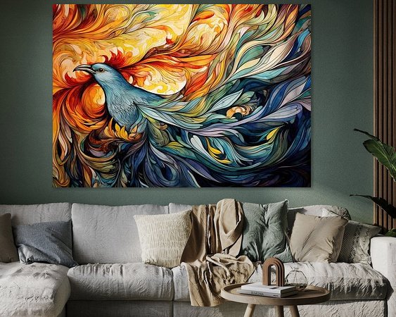 Voorbeeld van het werk in een kamer