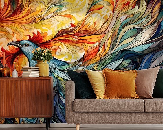 Voorbeeld van het werk in een kamer