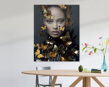 Portrait "Butterflies instead" by Carla Van Iersel