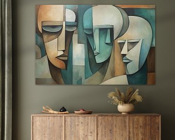 Visages abstraits sur Wall Wonder