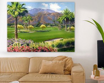 Palm Springs Golf Course with Mt San Jacinto by erikaktus gurun
