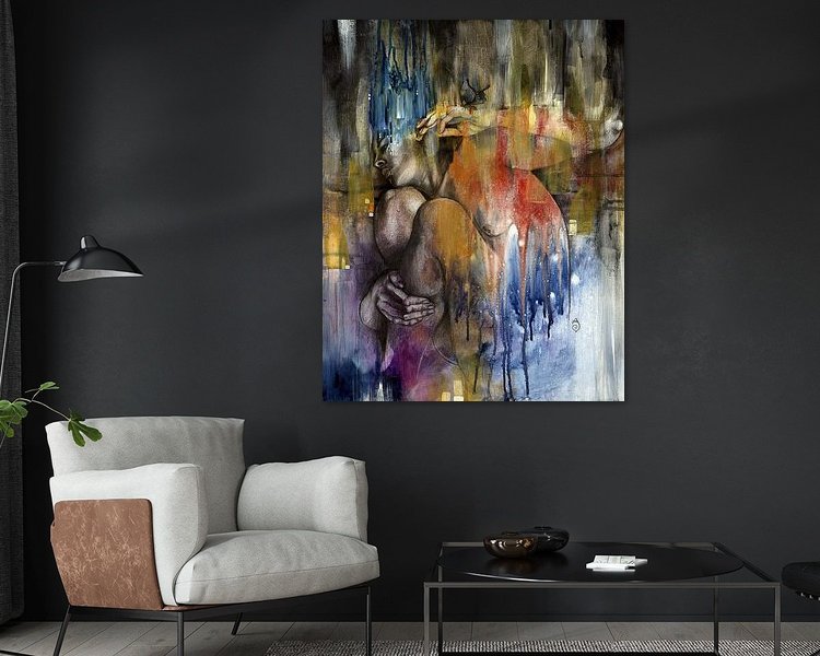 Voorbeeld van het werk in een kamer