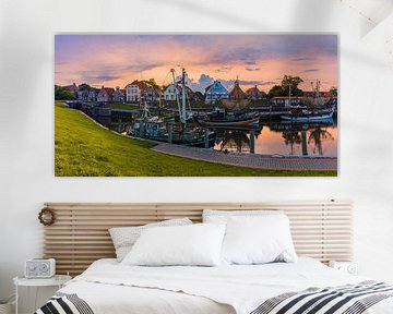 Panorama van de haven van Greetsiel van Henk Meijer Photography