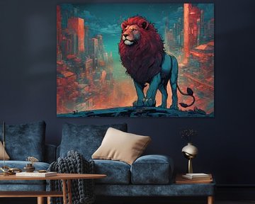 Lion in an abandoned city by Colin van der Bel