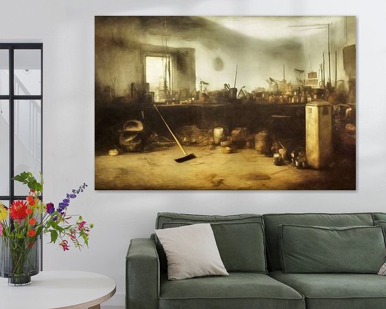 Voorbeeld van het werk in een kamer