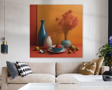 Still life with red and orange by Gert-Jan Siesling