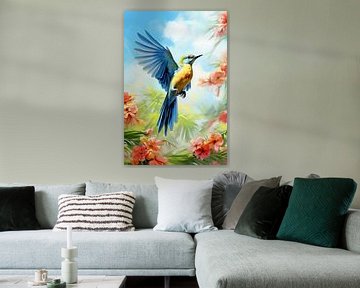 Tropical Bird - Graceful Flight by New Future Art Gallery