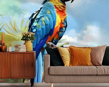 Parrot - Colourful bird from the tropics by New Future Art Gallery