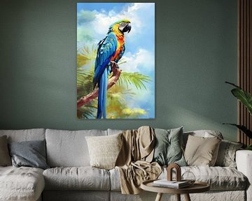 Parrot - Colourful bird from the tropics by New Future Art Gallery