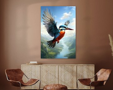 Kingfisher - Flight into the Unknown by New Future Art Gallery