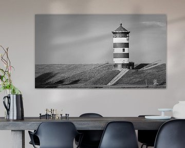 Pilsum lighthouse in Black and White by Henk Meijer Photography