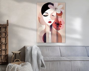 Abstract flower woman by Bianca ter Riet