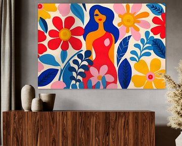 Flower Power Woman 1 van Caroline Guerain