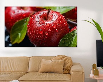 Fresh red apple with water drops by Animaflora PicsStock