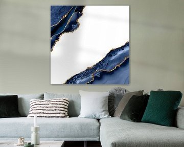 Marine &amp ; Texture Agate Or 27 sur Aloke Design