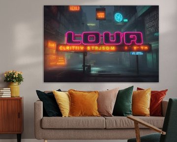 Naamplaat Neon Loua van Lonely Art