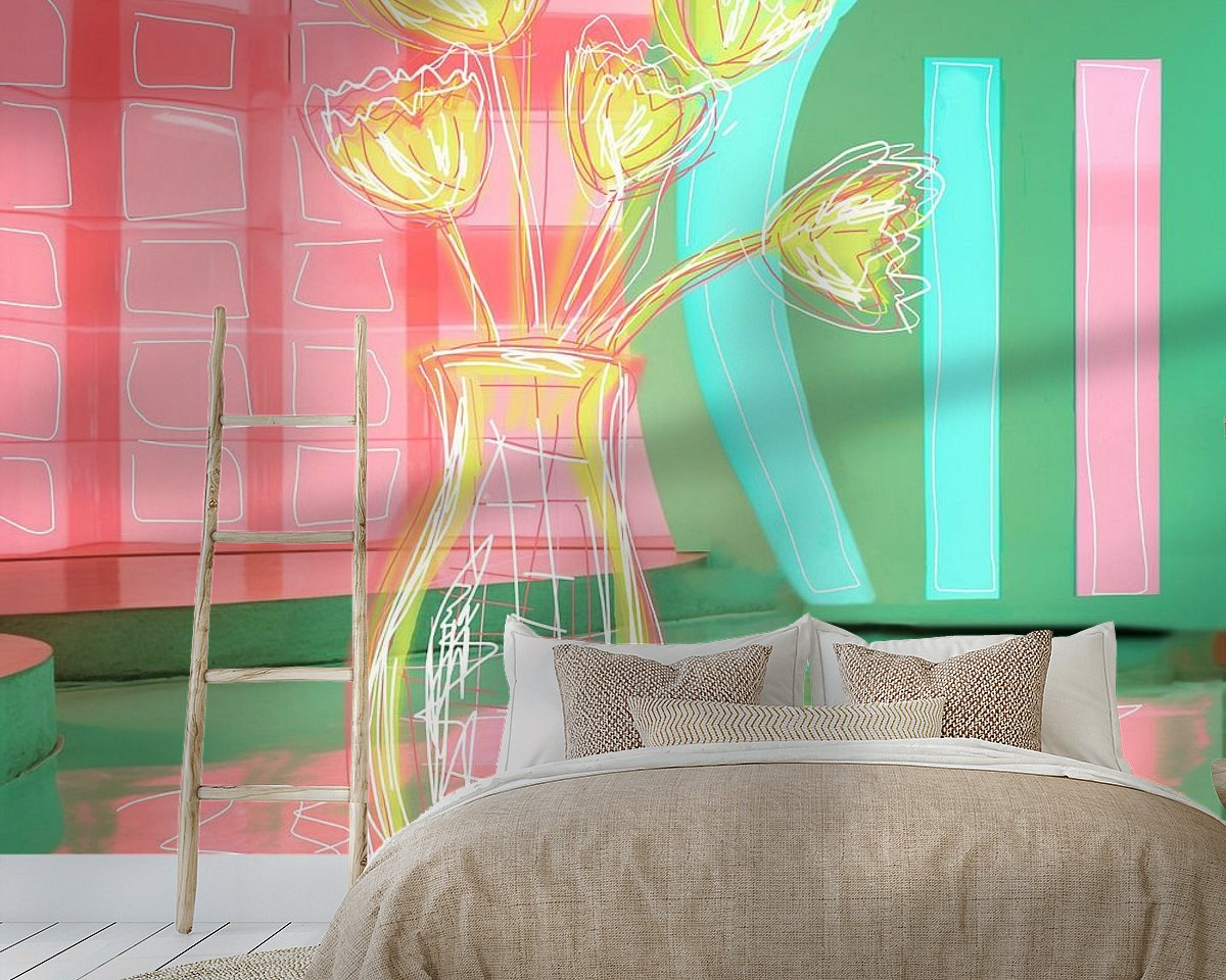 Voorbeeld van het werk in een kamer