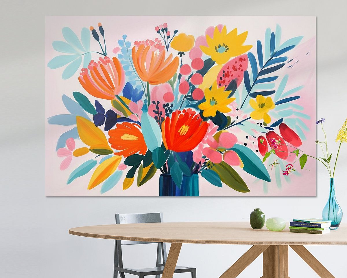 Voorbeeld van het werk in een kamer