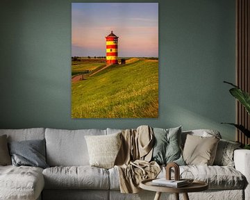 Ein Sommermorgen am Leuchtturm in Pilsum Deutschland von Marga Vroom