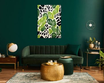 Abstract Green Figures by But First Framing