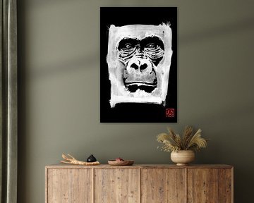 gorilla in het donker van Péchane Sumie