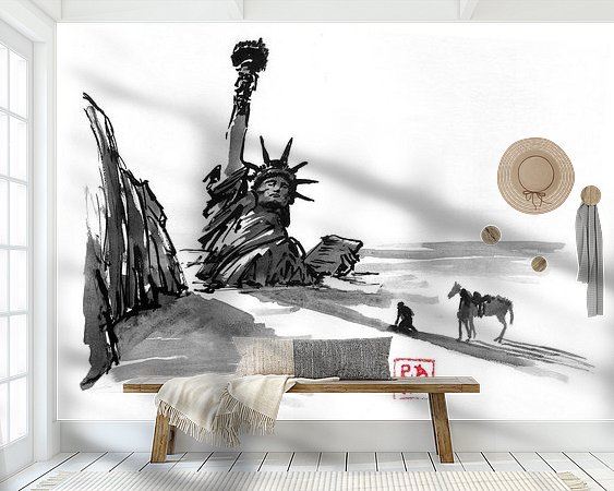 Voorbeeld van het werk in een kamer