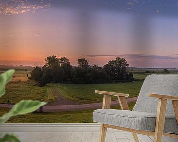 Panorama foto van de vuurtoren van Pilsum