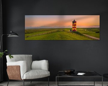 Panoramafoto des Pilsumer Leuchtturms von Henk Meijer Photography