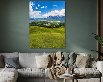 Blick vom Hohen Kranzberg auf das Karwendelgebirge und Estergebi von Rico Ködder