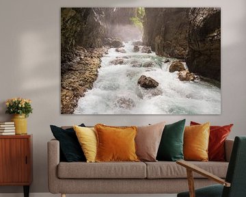 View into the Partnachklamm gorge near Garmisch-Partenkirchen by Rico Ködder