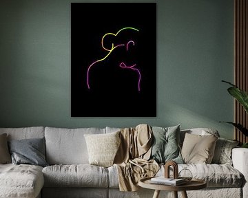 De neon vrouw