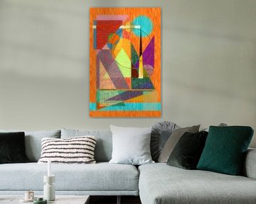 Modern Abstract in orange by Corinne Welp
