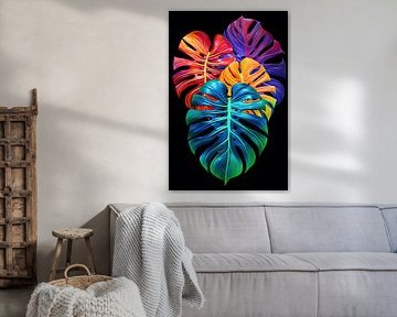 Neon monstera by Bert Nijholt