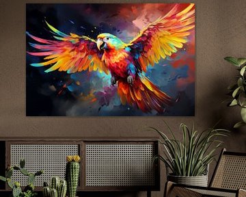 Rainbow Parrot by New Future Art Gallery