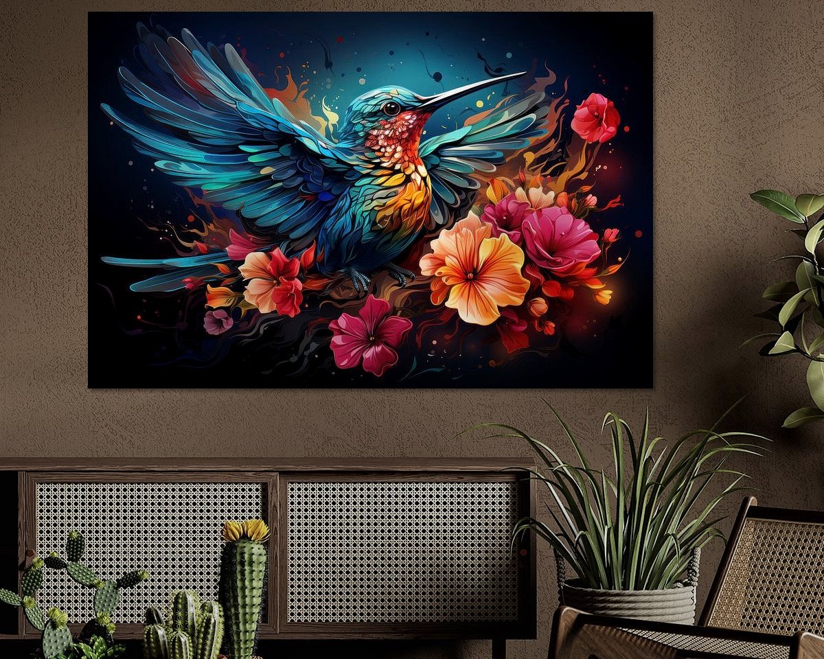 Voorbeeld van het werk in een kamer
