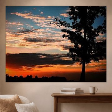 La magie du soir à l'horizon