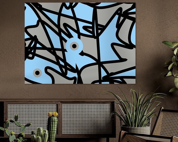 Voorbeeld van het werk in een kamer