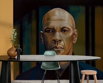 Denzel Washington painting von Paul Meijering